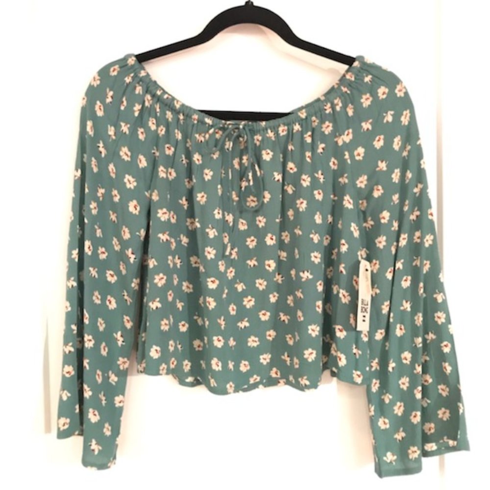 NWT Billabong Cropped Off-the-Shoulder Top - Small
